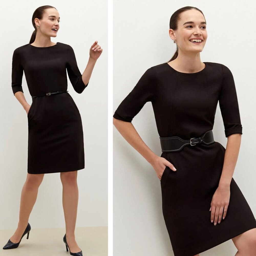MM Lafleur Black Midi Dress